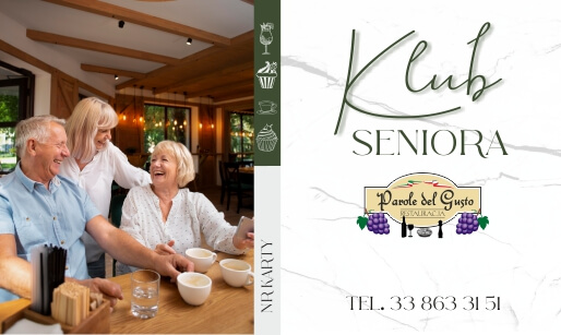 Klub Seniora - Karta członkowska przód - Restauracja Parole del Gusto